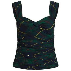 Polo Ralph Lauren Plaid Shirred Top Size 4